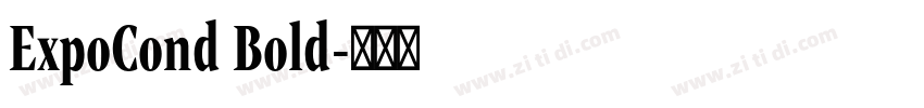 ExpoCond Bold字体转换